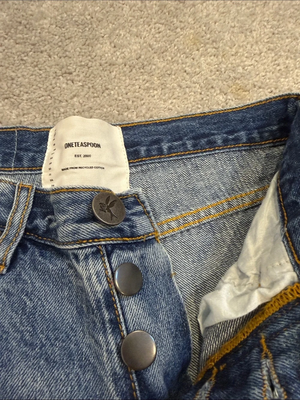 NWT One Teaspoon Frankies Low Waist Long Length Denim Shorts - Hollywood, 23